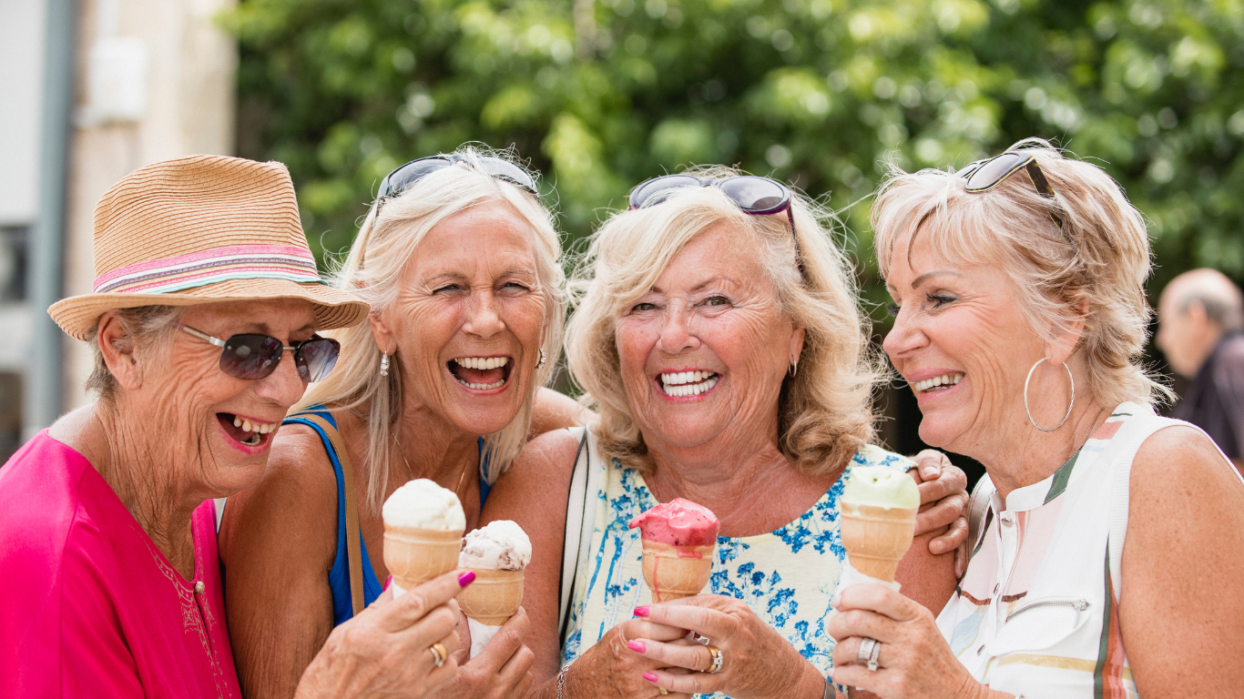 Blog Images (68) 4 seniors having ice cream together