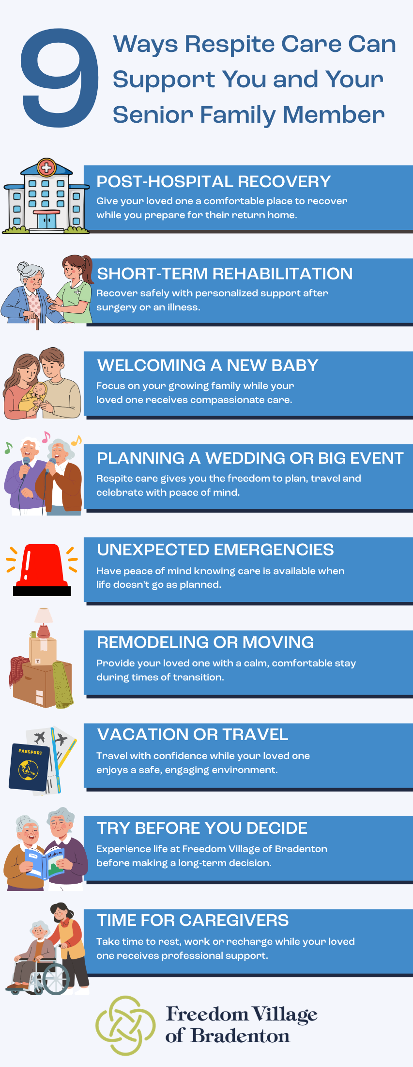 9 Ways Respite Care Can Support You and Your Family Member infographic